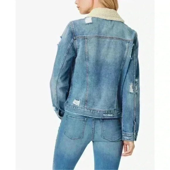 Jessica Simpson Womens Distressed Jean Jacket blue XS - Picture 2 of 6